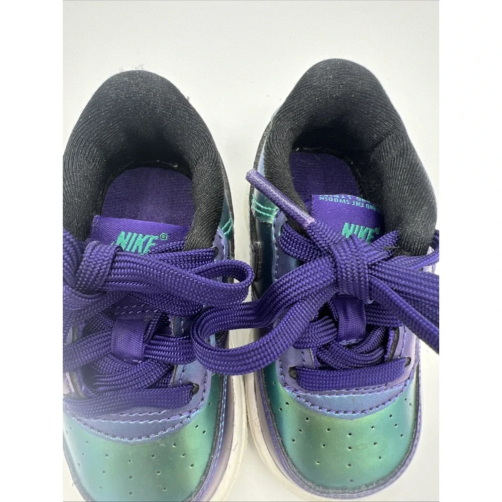 Nike Air Force 1 Low LV8 Toddler Size 4C - Purple Neptune Green Iridescent